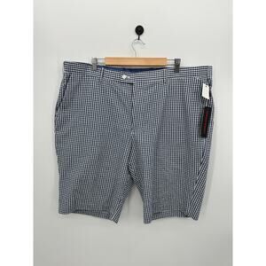Linea Uomo Mens Blue Gingham Shorts Sz‎ 44 Picnic Preppy Quiet Luxury Spring NWT